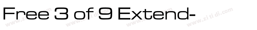 Free 3 of 9 Extend字体转换